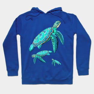 Sea Turtle Turquoise Oceanlife Hoodie